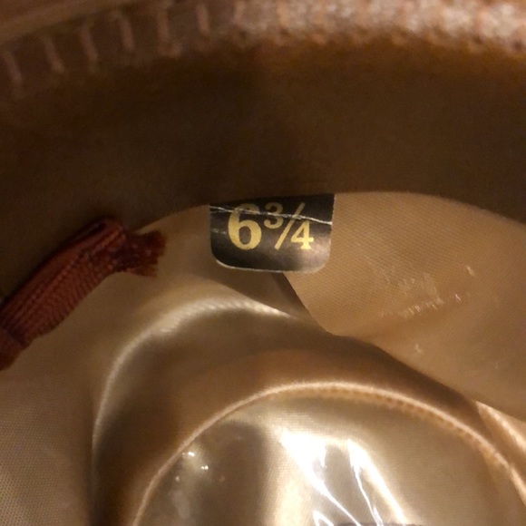 Vintage Resistol Suede Tan Cowboy Hat 6 3/4 - Picture 5 of 6